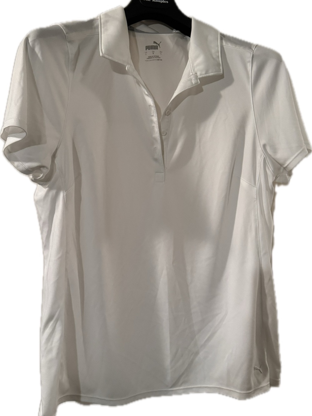 Puma Women’s White Short-Sleeve Button-Down Polo